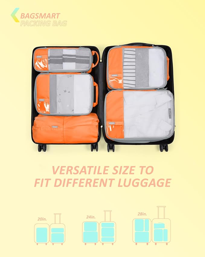 BAGSMART 6 Set Compression Packing Cubes - Image 3