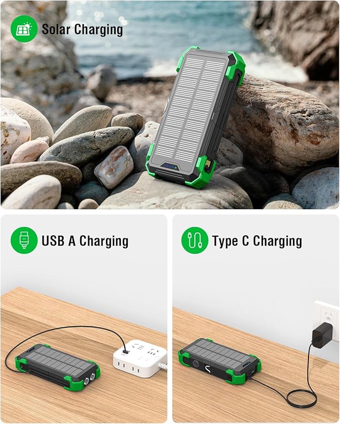 Solar Charger Power Bank, 42800mAh Wireless Portable Charger - Image 6