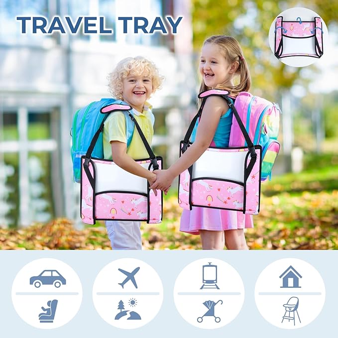 COOLBEBE Kids Travel Tray for Toddler Car Seat, Travel Tray for Airplane - Image 8