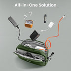 tomtoc Electronic Organizer Travel Case, Water Resistant Dual Compartment Tech - Image 8