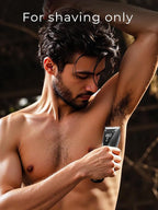 Body Hair Trimmer for Men - Pubic Hair Trimmer for Man - Electric Ball Shaver with Display & Light - Waterproof Wet/Dry Groomer kit for Groin - Wireless Charging - Ceramic Blade with 3 Comb