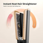 Hair Straightener Flat Iron, 1 3/4" Wide Ceramic Plates Ionic Dual Voltage Straightener for Thick Hair Women, 210℉-450℉ Fast Heating for Shiny and Smooth Results
