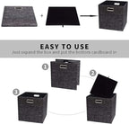 Posprica Fabric Storage Cubes, 13×13×13 cube storage bins, Foldable Drawers - Image 5