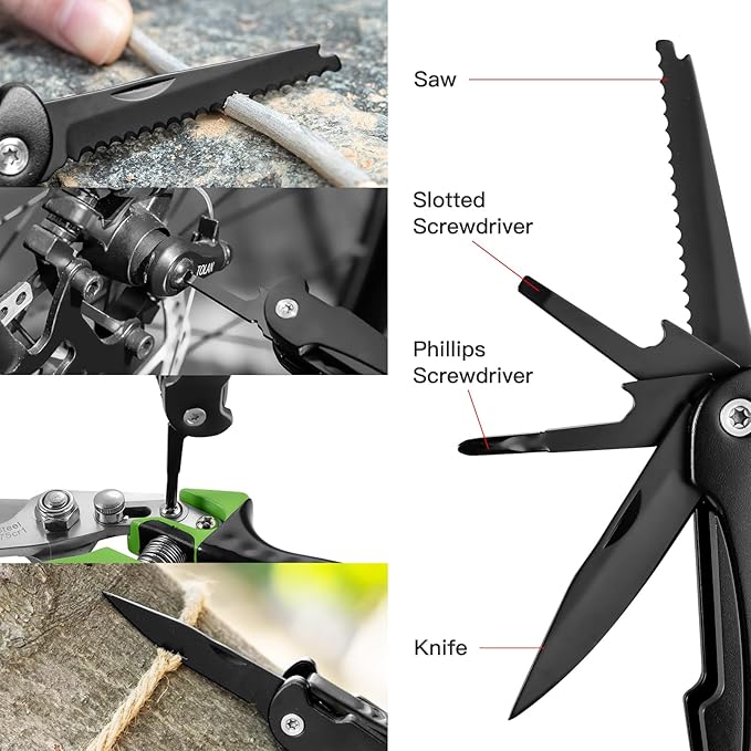 14 IN 1 Multitool Pliers with Pocket Clip, Portable Multi Tool, Pocket Knife - Image 4