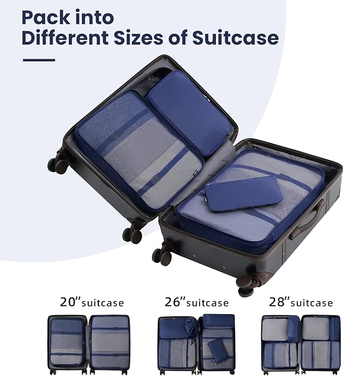 BAGAIL 6 Set/8 Set/10 Set Packing Cubes Various Sizes Packing Organizer - Image 7