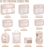 Veken 10 Set Packing Cubes for Travel, Beach Vacation Essentials Accessories - Image 2