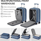 mixi Carry On Luggage, Travel Rolling Luggage Aluminum Frame PC Hardside - Image 4