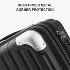 LEVEL8 Grace Carry On Luggage Airline Approved, 20 Inch Expandable Hardside - Image 5