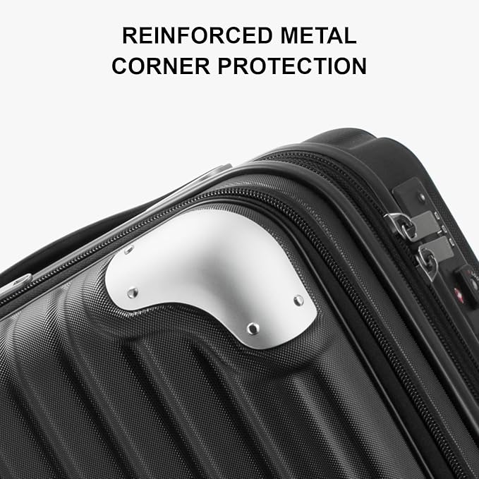 LEVEL8 Grace Carry On Luggage Airline Approved, 20 Inch Expandable Hardside - Image 5