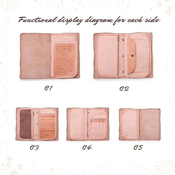 Genuine Leather Nomad Organizer Travel Wallet | Women's Wallet Clutch Passport - Image 4