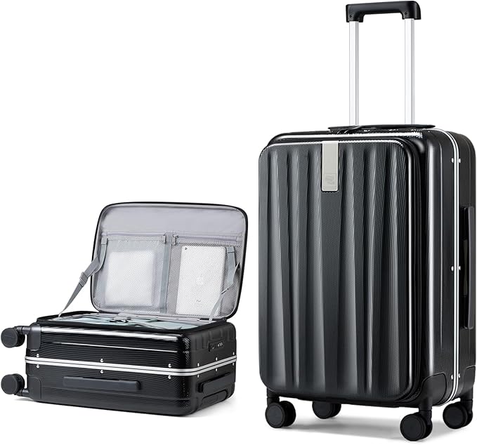 Hanke 26 Inch Large Checked Luggage PC Hard Shell Luggage Top Opening Travel by Hanke