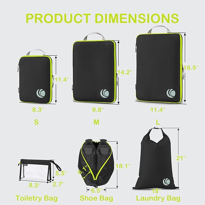 Cipway Compression Packing Cubes, Lightweight Travel Luggage Organizers - Image 4