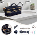 Hair Dryer Travel Carrying Case, Curling Iron Storage Bag, Slim Expandable Handheld Dual-Layer Travel Storage Bag for Dryer/Hair Tool Organizer/Style Organizer