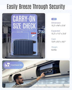 LIGHT FLIGHT Carry On Luggage 22x14x9 Airline Approved, Carry On Suitcases - Image 3