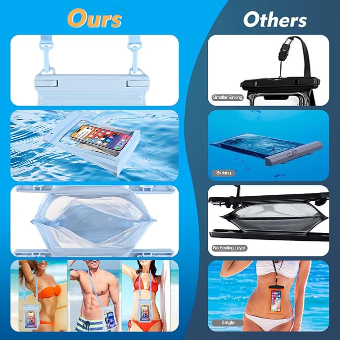 Large Waterproof Phone Pouch Floating, IPX8 Waterproof Pouch - Image 3