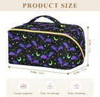 Makeup Organizer Bag, Magic Galaxy Bat Travel Makeup Bags Makeup Vanity Case Large Capacity Rhombus Cosmetic Toiletry Bag for Girl Women Ladies