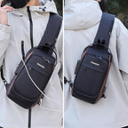 Sling Bag for Men Anti-theft USB Crossbody Shoulder Backpack Purse Waterproof - Image 2