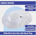 Home Prefer Outdoor UPF50+ Sun Hat Wide Brim Mesh Fishing Hat - Image 3