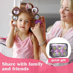 4 Sizes Self-Grip Hair Rollers Set - 50 Pcs with Clips in 4 Colors, Jumbo Rollers for Long, Short Hair and Bangs (25mm, 36mm, 48mm, 60mm)
