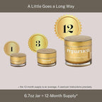 InfiniteAloe réparneu Gold Anti-Aging Formula, Neck Firming, Face Tightening, Anti Wrinkle Face Cream - Organic Aloe Powered with Collagen, Peptides & Retinyl - 6.7oz Jar