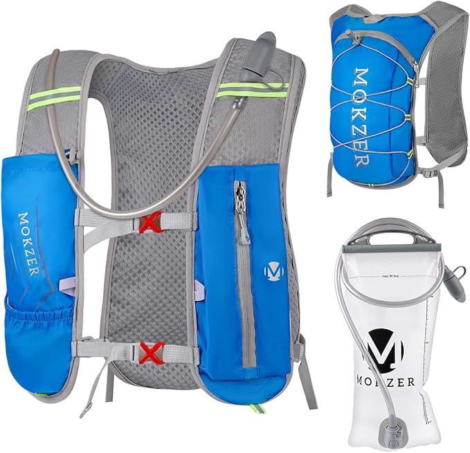 Running Hydration Vest with a 2L Water Bladder, Hydration Pack Lightweight by mokzer
