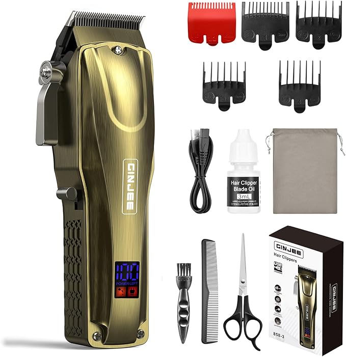 Hair Clippers for Men Professional Cordless & Corded - Barber Clippers Rechargeable for Hair Cutting, Beard and Body Grooming Kit for Household