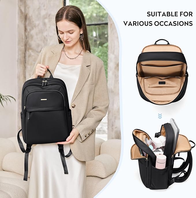 Hiking Travel Backpack for Women Casual Business Weekender Multilayer Laptop Bag - Image 7