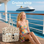 LEDAOU Beach Bag Waterproof Sandproof Women Tote Bag Pool Bag - Image 3