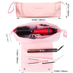 ANGENIL Large Capacity Heat Mat Hot Hair Iron Tools Travel Bag, 2 in 1 Portable Organizer Bags with Large Heat Resistant Mat for Hair Straighteners, Curling Irons, Hot Air Brushes, Travel Essentials