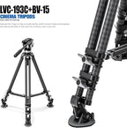 Leofoto LVC-193C Carbon Fiber Twin Leg Video Tripod+BV-15 Fluid Head - Image 2