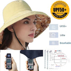 vidsel Womens Sun Hats Wide Brim Reversible Bucket Cotton Hat Packable Summer - Image 4