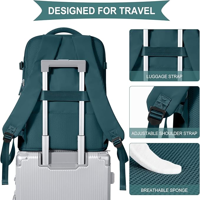 coowoz Large Travel Backpack For Women Men, Carry On Flight Approved, Hiking - Image 5