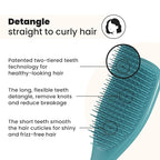 Tangle Teezer Ultimate Detangler Brush for Wet & Dry Hair, Eliminates Knots & Reduces Breakage for Straight to Wavy Hair Types, Transformative Teal