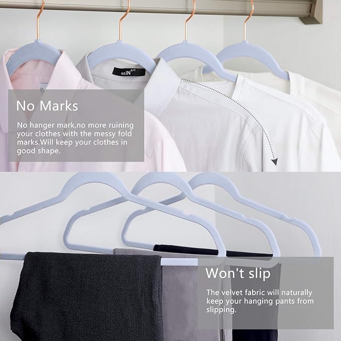 MIZGI Premium Velvet Hangers Heavy Duty - Image 4