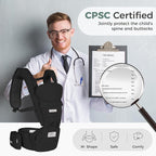FRUITEAM Baby Carrier Newborn to Toddler 6 in 1 Hip Waist Stool - Image 7