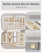 Vlando Travel Jewelry Case, PU Leather Travel Jewelry Box - Image 3