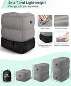 JefDiee Inflatable Travel Foot Rest Pillow, Kids Airplane Bed, Adjustable 3 - Image 3