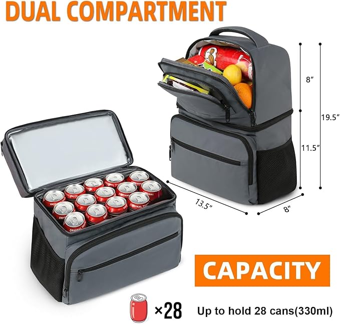 MATEIN Cooler Backpack, 26 Cans Insulated Lunch Backpack - Image 2