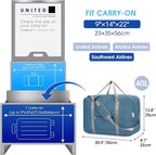 Carry on luaggage 22x14x9 Airlines Approved Foldable Carry on Bag Travel Duffel - Image 2