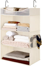 StorageWorks Hanging Closet Organizer, 3-Shelf Hanging Closet Shelves - Image 9