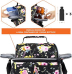 opux Lunch Bag Women Insulated, Adult Lunch Box Cooler, Flower Lunch Box - Image 7