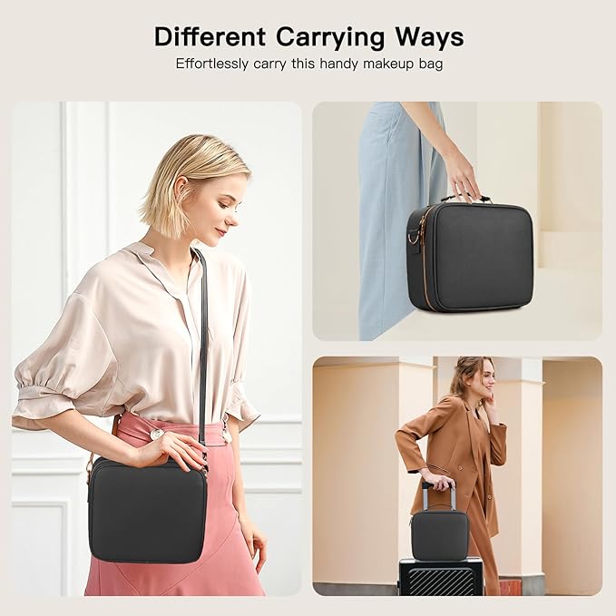 Travel Makeup Bag with LED Mirror, Cosmetic Bags - Image 8