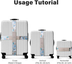 Luggage Straps for Suitcases, Adjustable Luggage Elastic Belt, Travel - Image 3