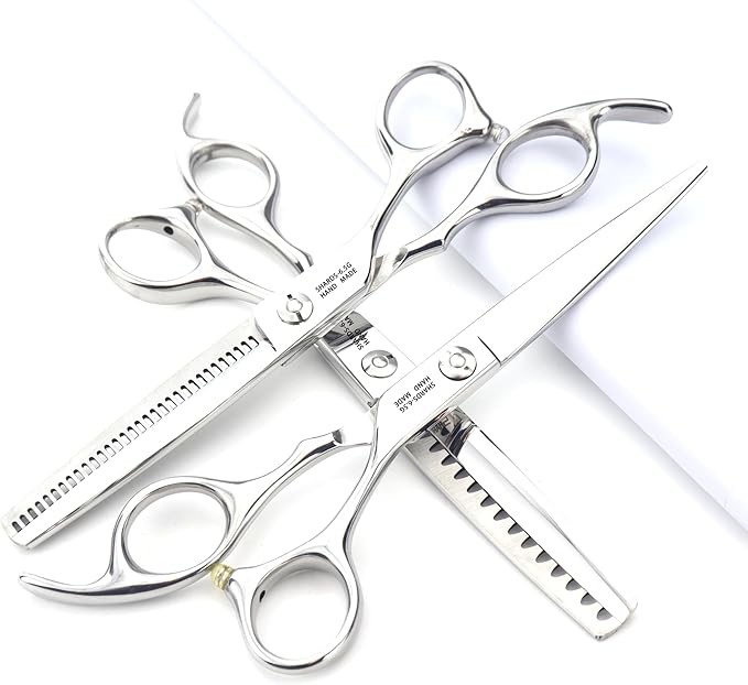SHARONDS 6.5 Inch Stainless Steel Professional Barber Scissors Hair Thinning Scissors Hairdresser or Home Hairdresser Variant/Hybrid (6.5 inch-3pc)
