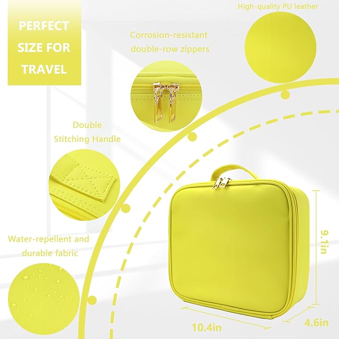 Travel Makeup Bag for Women and Makeup Artists Cosmetic Organizer Large Makeup - Image 3