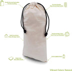 ZENPAC Cloth Shoe Bags for Travel, Washable Breathable Cotton Fabric for Luggage - Image 4