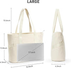 Tote Bag for Women with Zipper, Travel Tote Bags with Compartments Large - Image 4