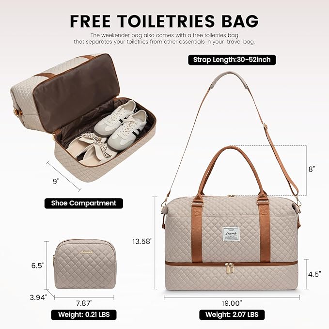 LOVEVOOK Travel Duffle Bag, Weekender Bags - Image 2
