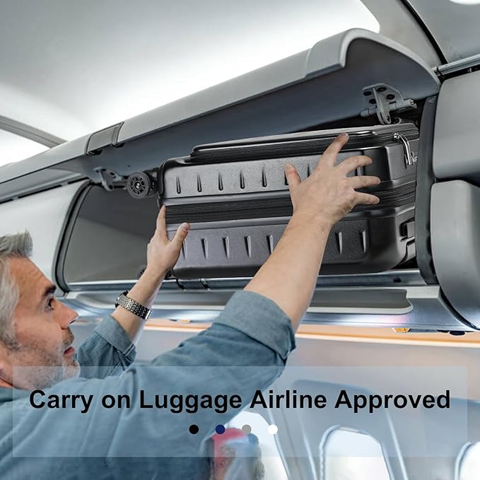 Expandable Carry On Luggage Airline Approved, 20 Inch Lightweight ABS+PC Hard - Image 5