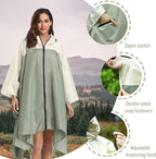 SaphiRose Unisex Rain Poncho Hooded Waterproof Raincoat - Image 3